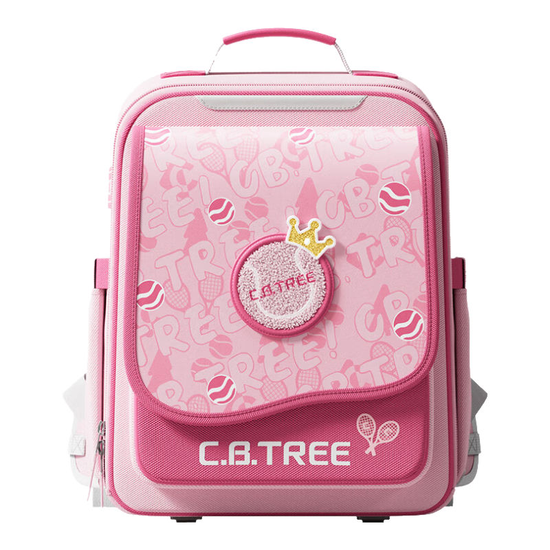 剑桥树书包小学生1-3-6年级减压护脊防下坠大容量背包 桃气粉 大码