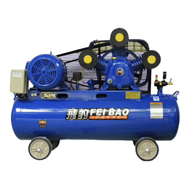 飛豹(FEIBAO) 皮帶式空壓機大型12.5公斤高壓外墻噴漆汽修有油氣泵空氣壓縮機 W-0.67-8【5.5KW】380V