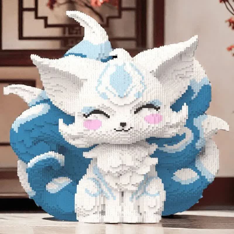 杰雅蒂超大九尾狐积木50000粒成人版高难度益智玩具男女孩拼图2025新款 【假期新品】超大1.2w颗粒九尾狐+积木锤