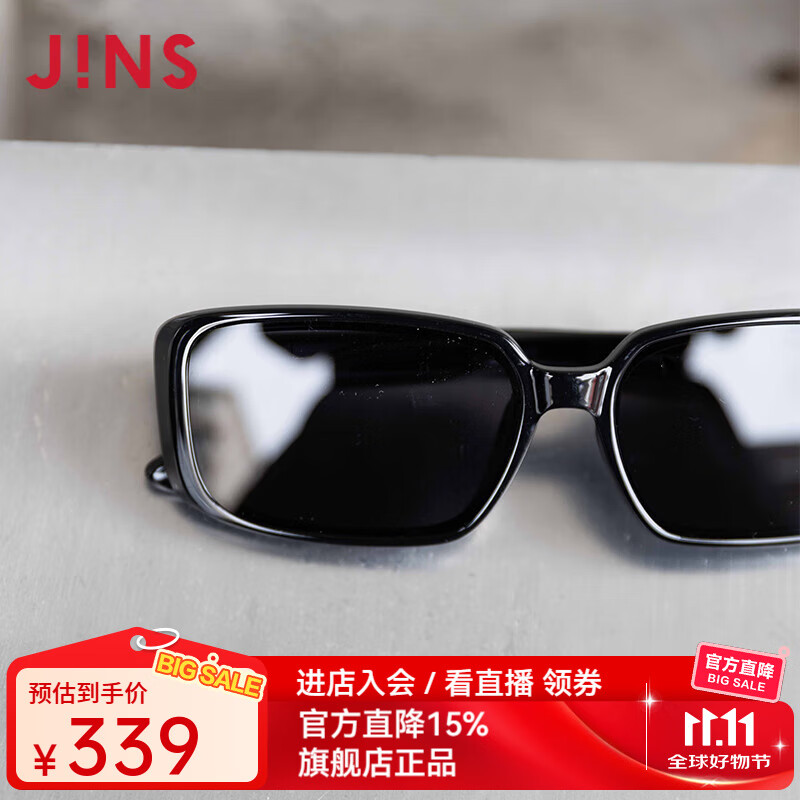 睛姿(JINS)太陽(yáng)鏡2025春窄框貓眼復古感男女太陽(yáng)鏡墨鏡URF25S045 94黑色