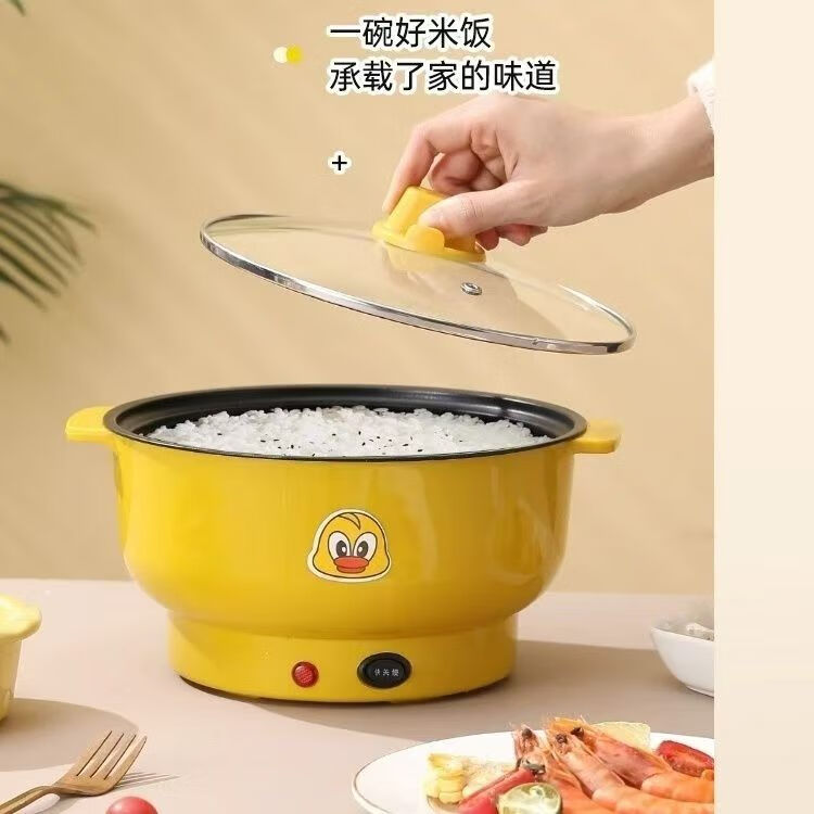 CHOGE 创浩杰双层电炒锅电煮家用小电煮锅宿舍迷你多功能双柄电热锅炒菜一体 多功能一体锅（带蒸格）双层 28CM（容量：3.8L适用：4-5人）