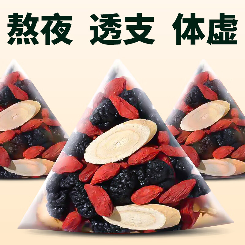 邮政农品人参黄芪桑椹枸杞红枣茶100g/盒人参枸杞桑葚茶八宝男养生补壮气
