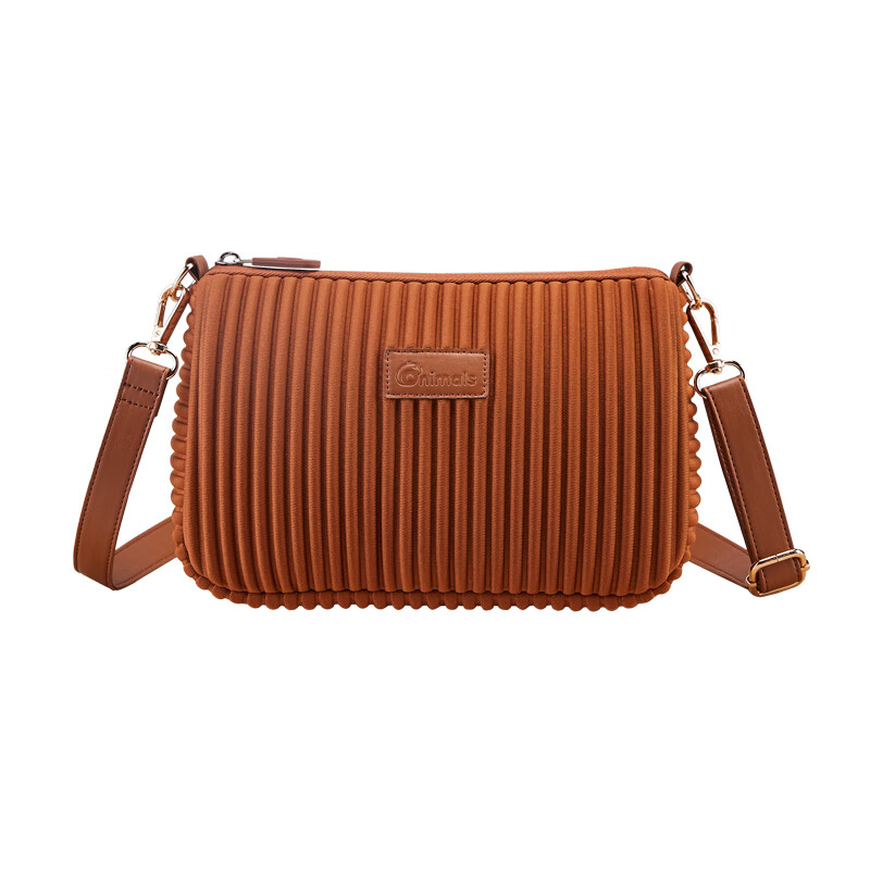 ONIMALS单肩包女大容量波士顿女包保龄球包百搭高级感 焦糖色