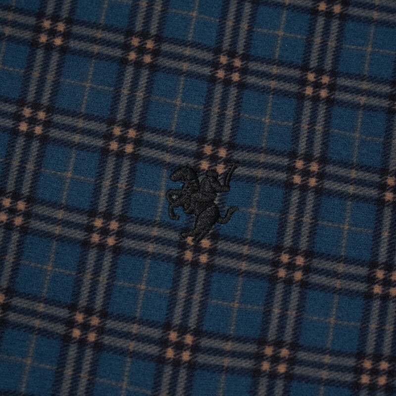 保罗·彼得（PAULO PEDRO）专柜同款 男士简约百搭日常舒适加绒格子衬衫MMCD58700 兰色 3XL (190) 180-200斤