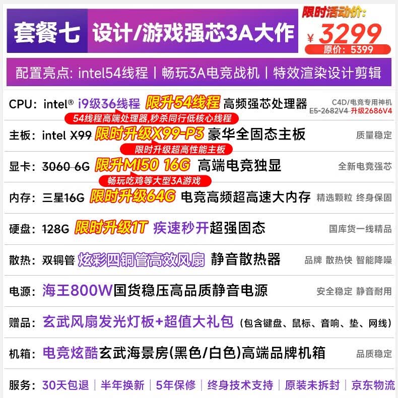 领道者全新台式电脑主机24核16G独显全能超频光追电竞游戏3A大作高帧多开整机组装家用办公设计直播酷睿 套餐七16G独显64G/1TB海景房i9级高端多开 黑/白主机【赠品五件套+24寸显示器｜30天试用】