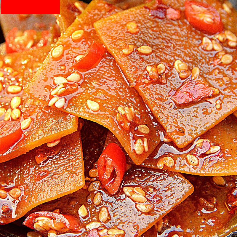 思乡山湖南特产香辣豆干豆腐干麻辣片豆皮香干 香辣味4包(共500克)