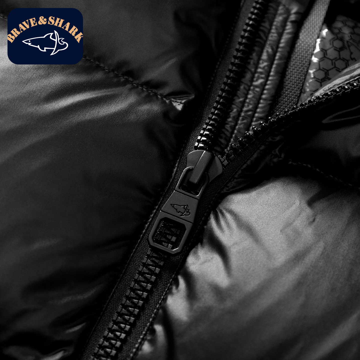 勇士鲨鱼（BRAVE&SHARK）白鹅绒短款羽绒服男2025冬季新款休闲可脱卸帽加厚保暖外套男 紫色 4XL 推荐200-220斤