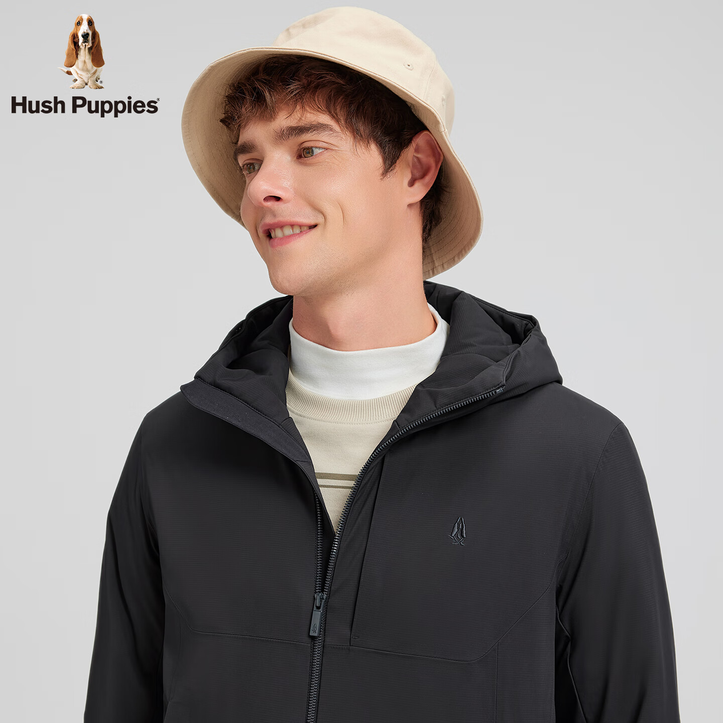 暇步士（Hush Puppies）【舒适温暖】男装2025冬季新款立挺百搭经典简洁款棉服 墨蓝色 XL