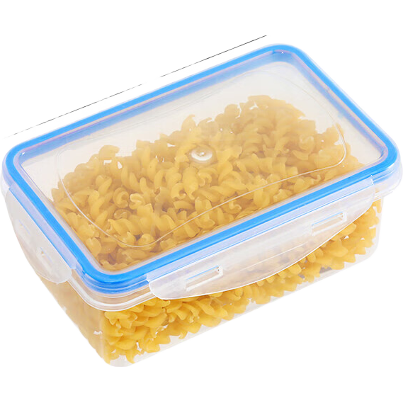 旅行配件食品级冰箱专用商用留样盒塑料正方形密封带盖子收纳盒 方形小号550ML 3个装