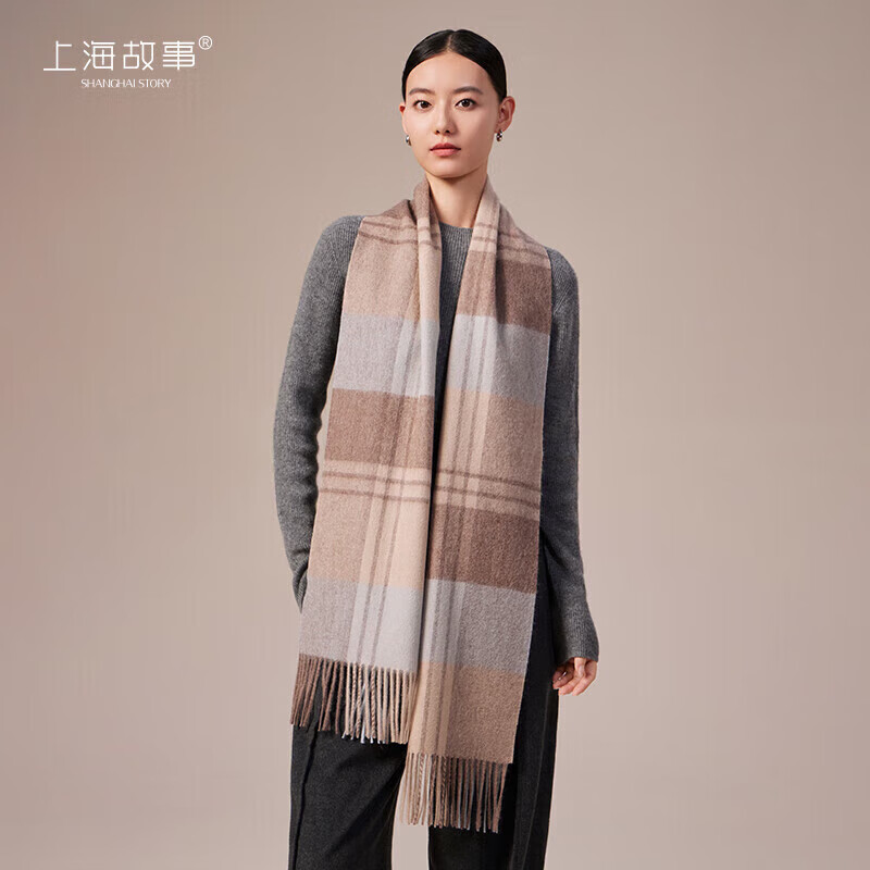 上海故事羊毛围巾女新年礼物送长辈妈妈生日礼物女秋冬新款保暖围脖披肩