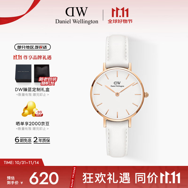 丹尼尔惠灵顿（DanielWellington）DW女士手表欧美时尚腕表手表女28mm七夕礼物送女友DW00100249