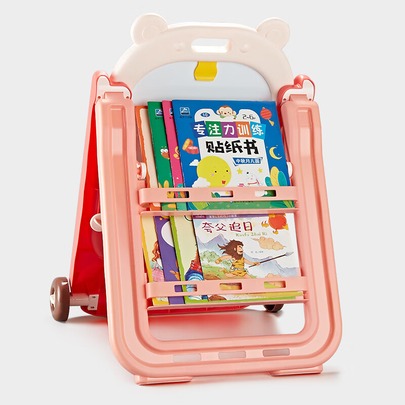 知贝儿童画板支架式可擦写3-6岁大号家用双面绘画板宝宝涂鸦磁性白板 双面画板【男孩款】可调节/便携折叠/书本架子 男女孩七八九十岁生日礼物学生12岁