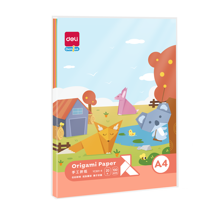 ����(deli)20ɫ100��A4�ֹ���ֽ ѧ���׶�԰��ֽ��ֽ��ֽ ������DIY�ֹ�ֽ��ͯ���տ�ѧ�ľ� 15.18Ԫ��3��(��5.06Ԫ/��)