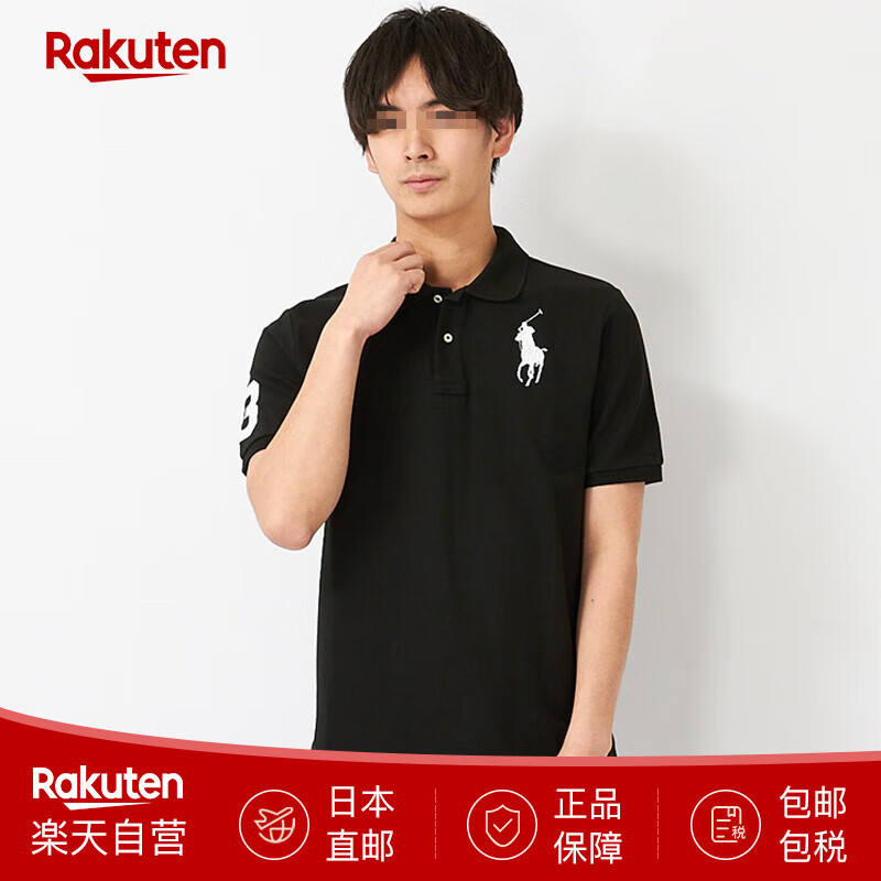 Polo Ralph Lauren男士儿童T恤 Polo衫 短袖纯棉上衣透气舒适 少年大童 日本直邮 BLACK MU （大标） L （相当于男子M）