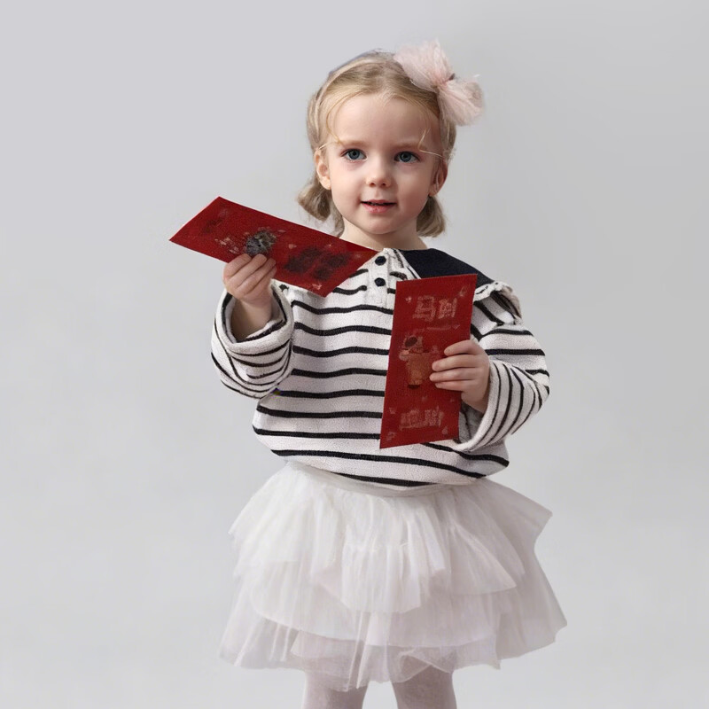 丽婴房儿童针织毛衣女宝宝棉毛衣女宝宝复古条纹上衣2026春新品 淡紫 80 cm