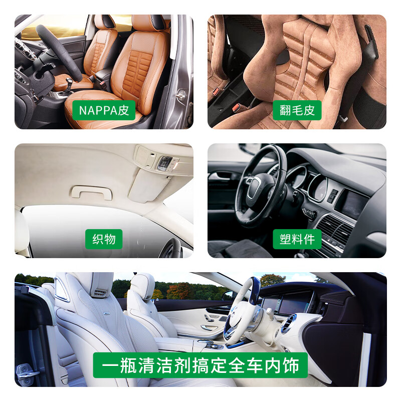 索纳克斯(SONAX)德国进口汽车内饰清洁剂多功能织物真皮座椅车顶棚去污洗车神器 内饰清洁剂 500ml