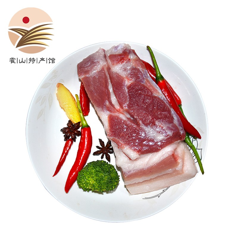 带皮五花肉1000g袋装 农家粮食土猪肉生鲜肉 黑猪肉 4斤精品五花土猪