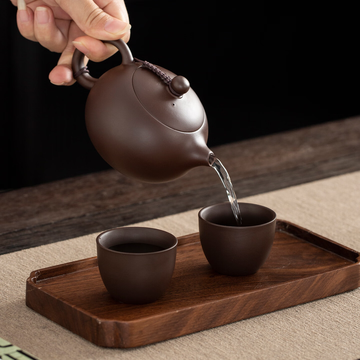 颖器紫砂壶茶壶紫泥西施壶250ml凤鸣壶家用泡茶壶正品纯手工功夫茶具 04紫泥西施壶+2杯【礼盒装】 250ml