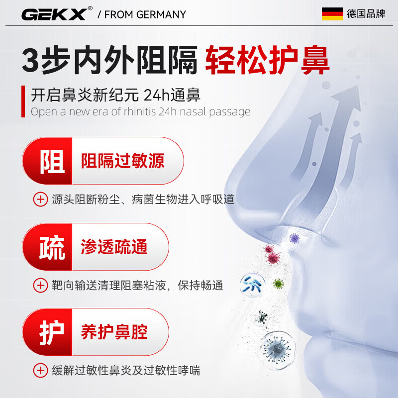 医用鼻腔过敏原阻隔剂搭今华维依地酸钠华北制药鼻炎喷雾剂膏过敏性鼻塞鼻窦炎鼻痒专用 买3瓶送同款2瓶【到手5瓶】立省306元