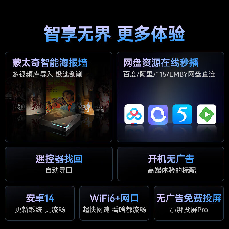 腾讯极光盒子7S 8K高清电视盒子 智能网络电视机顶盒 杜比视界全景声DTS:X 4+128G 双频WiFi6 7S /杜比视界 /4+128G