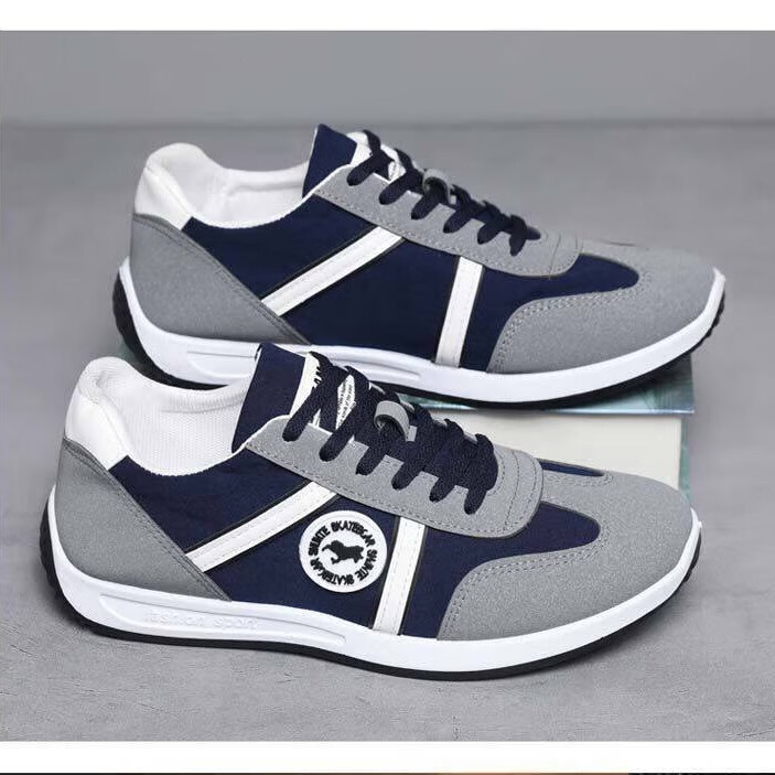 【厂家直销-1折抢购】2025新款男鞋透气防滑休闲软底百搭运动鞋MH 天蓝色 41