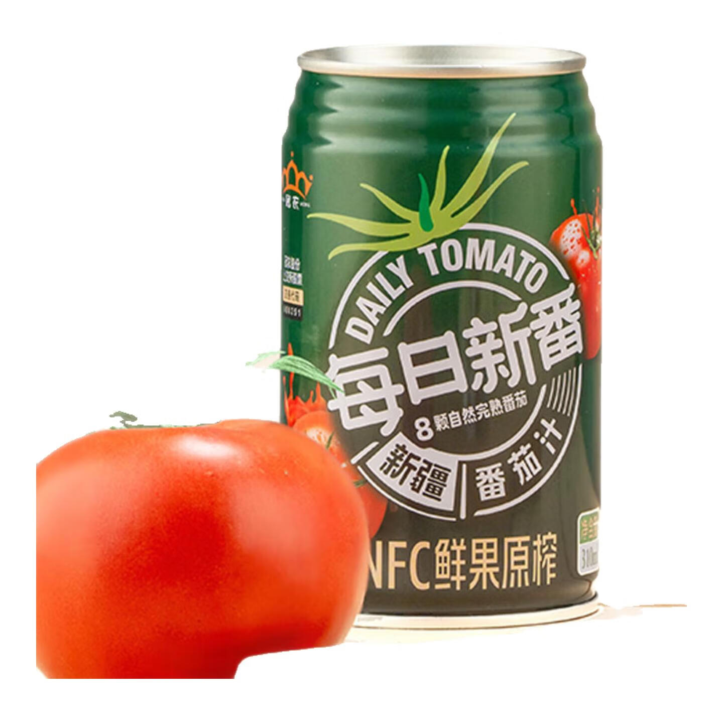 冠农股份（GUAN NONG SHARE）新疆番茄汁沙棘果蔬汁248ml*6罐西红柿代餐饮料果汁含量＞90%顺丰 番茄汁（原味不加糖）310ml*12罐【整箱】