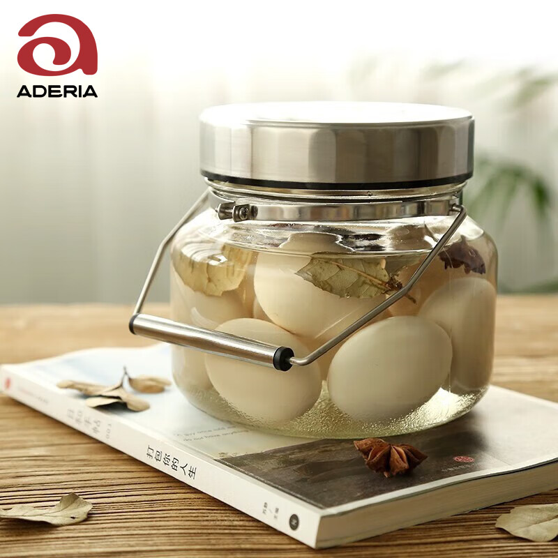 阿德利亚（ADERIA）日本进口石塚硝子青梅泡酒瓶容器腌菜坛子酵素瓶陈皮专用密封罐子 2L不锈钢盖泡酒瓶(1只)