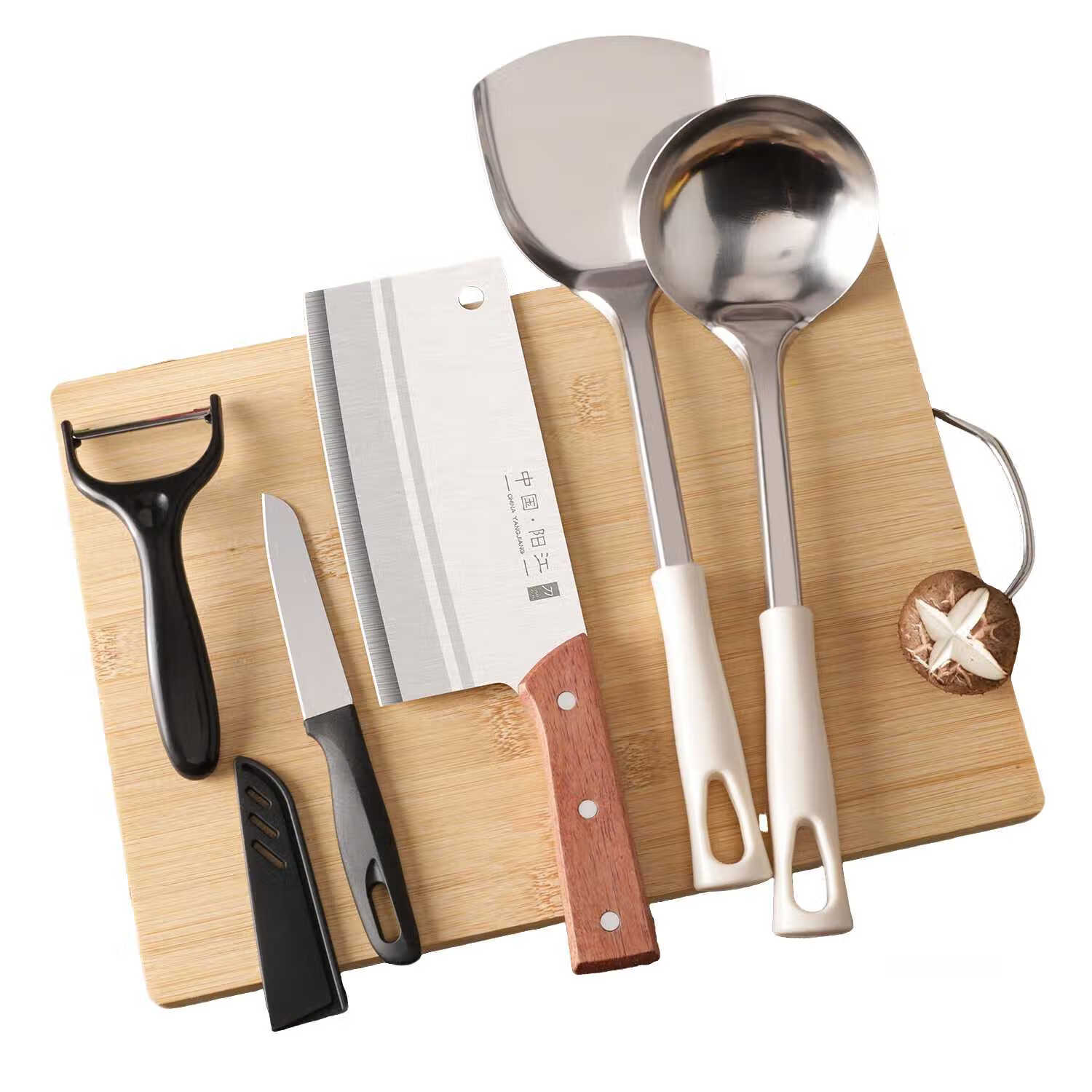 菜刀菜板二合一刀具套装厨房家用切菜刀宿舍砧板全套厨具组合炒菜 【家庭刀具】切片刀