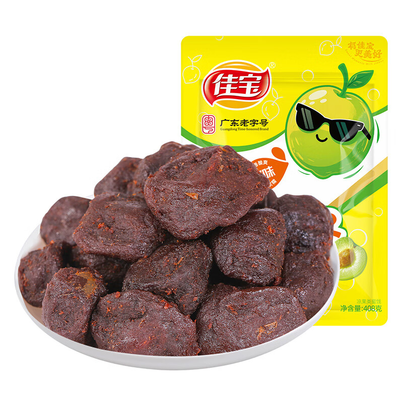 佳宝酱梅子408g话梅李梅干梅肉酸甜软糯休闲追剧解馋办公室蜜饯小零食