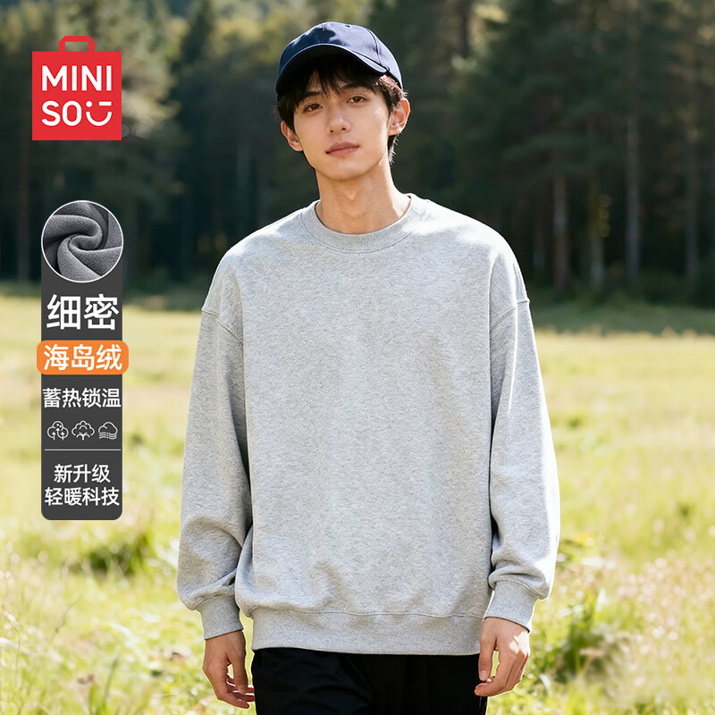 ���ڲ�����������Ʒ��MINISO�������������ﶬ��2025�¿�Ӻ�ů��ʿ�ذ�Բ������ ��� M 76.8Ԫ