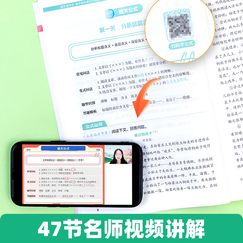 作业帮语文有方法 初中语文现代文阅读公式法+文言文阅读公式法+实词+文言文完全解读+作文模板中考必读名著技巧七八九年级阅读理解专项训练 【2026版】初中现代文阅读公式法 无规格