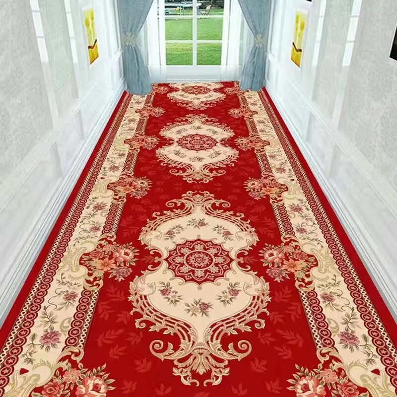 地毯过道入户地毯楼梯家用卧室客厅床边毯定制 中式走廊01 1平方价格