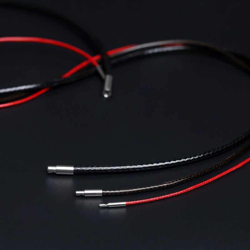 吊坠挂绳项链绳蜡皮绳水晶玉坠挂件手工编织挂坠绳黑色红绳子男女 2.0mm黑色绳60cm