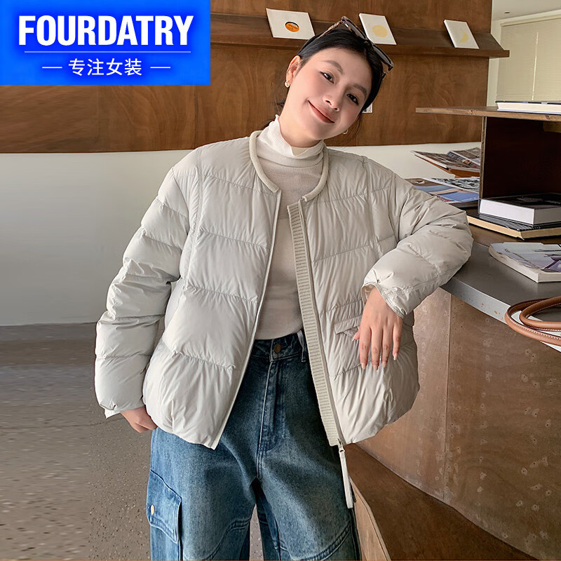 FOURDATRY90Ѽ��ƽ��2025�궬����ϵ�¿�̿�Բ���ᱡ���޷�Ůʱ��H85608Ů ������ɫ L (130-150��) 389.34Ԫ