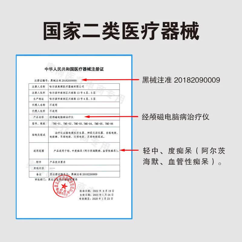 AOBO阿尔茨海默脑功能经颅磁电康复治疗仪理疗仪刺激仪医用家用标准款