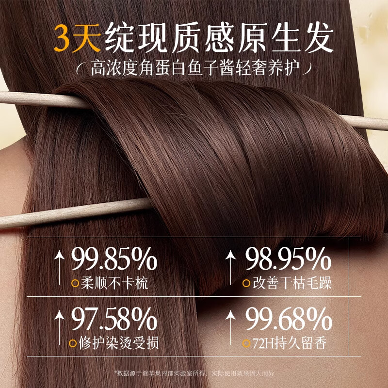 谜草集发膜角蛋白鱼子酱柔顺干枯毛躁男女士营养修复光泽防掉发 【1抹修护9个月累计受损】角蛋白鱼子酱免蒸发膜700ML