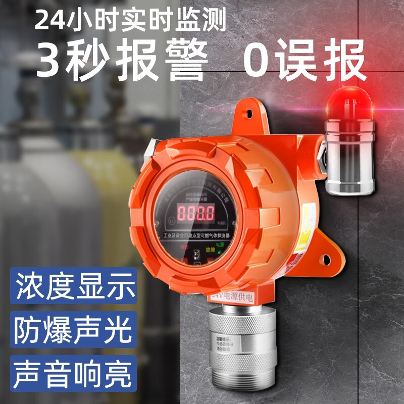 立可安商用燃气报警器自动切断阀餐饮煤气天然气液化气可燃气体报警器 小型餐饮专用防爆声光报警器