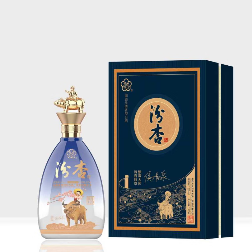 汾杏【官方正品】杏花村酒百年汾杏清香型白酒纯粮送礼聚会高度口粮酒 53度 475ml 6瓶 观境T20