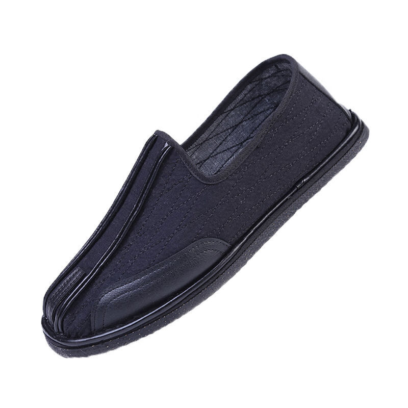 wait await复古洒鞋僧鞋防滑老头鞋功夫鞋牛筋底黑布鞋老北京传统布鞋