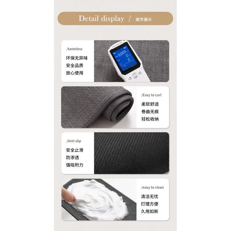 DEATKN亚麻编织浴室地垫防滑吸水脚垫卫生间门口垫子家用速干门垫 燕麦-BATHROOM-超群 40×60cm