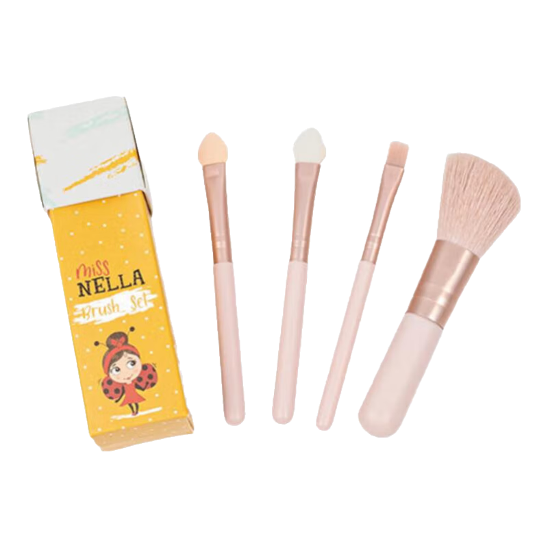 MISS NELLA兒童潤(rùn)唇口紅唇膏舞臺(tái)演出唇彩安全無(wú)味水洗女童圣誕新年生日禮物 兒童專用彩妝組合