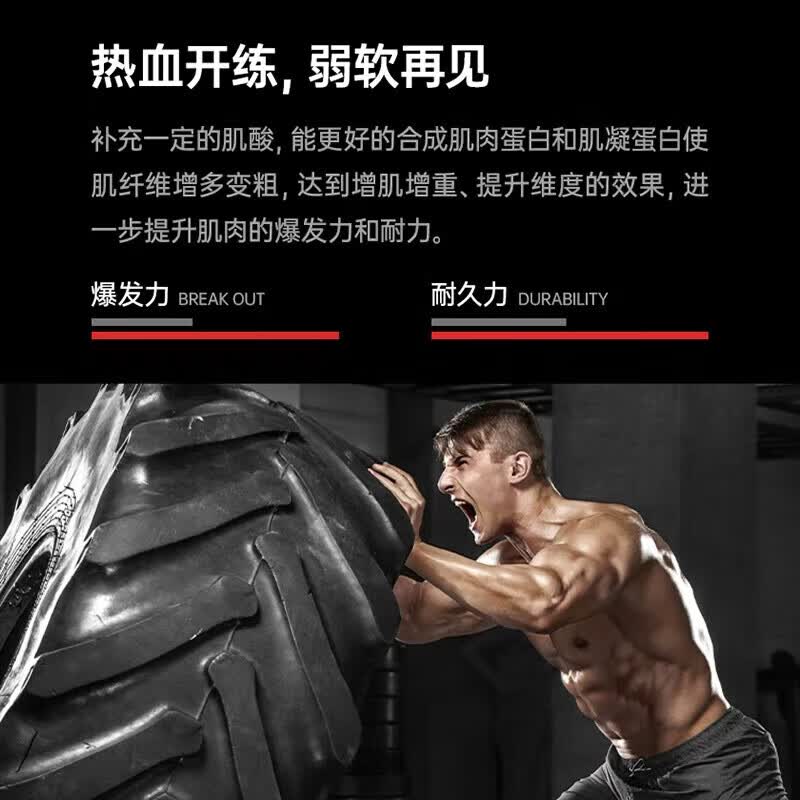六星（SIXSTAR）锌镁肌酸粉99.99%高纯度一水肌酸健身耐力爆发力运动营养能量冲剂 【99.9%高纯度】一水肌酸 330g*1罐