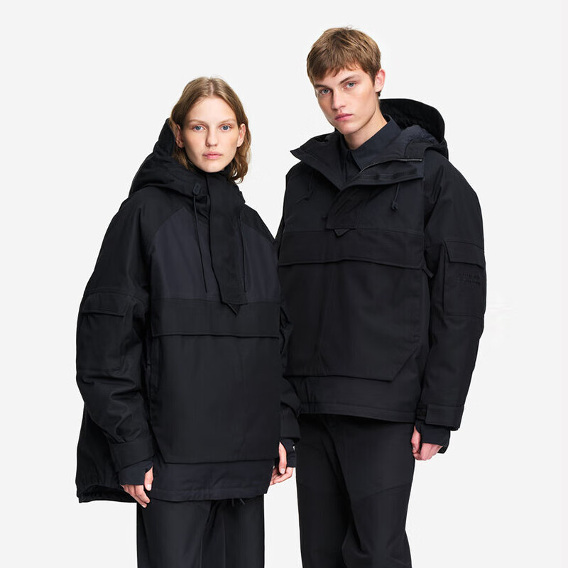 AIGLE艾高   25新品男女同款 Aigle Experience 派克大衣 灰鸭绒羽绒服 黑色/NOIR S