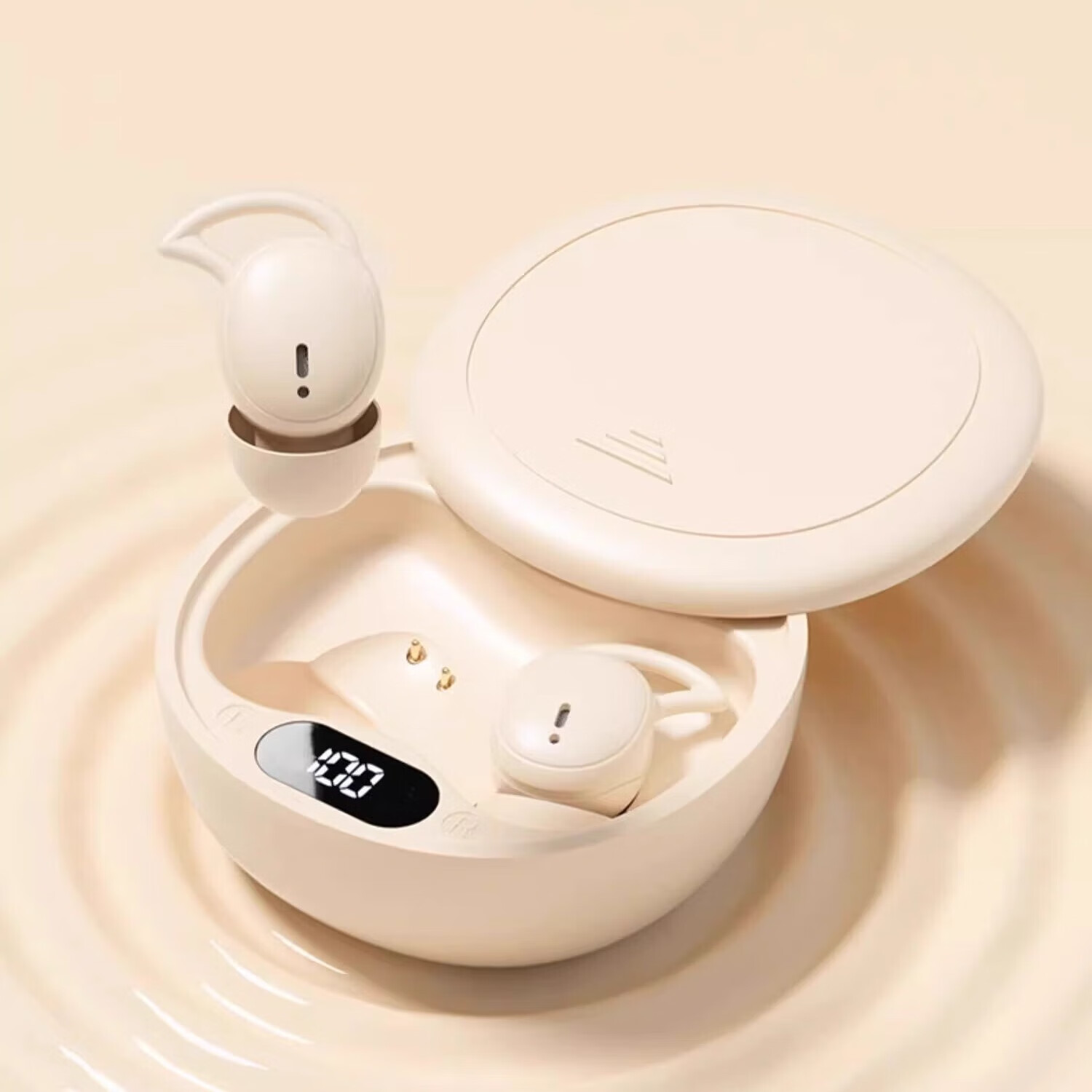 尼联德国柏林之声蓝牙耳机半入耳式骨传导新款降噪睡觉专用无线强隔音 暖星云【至臻版】