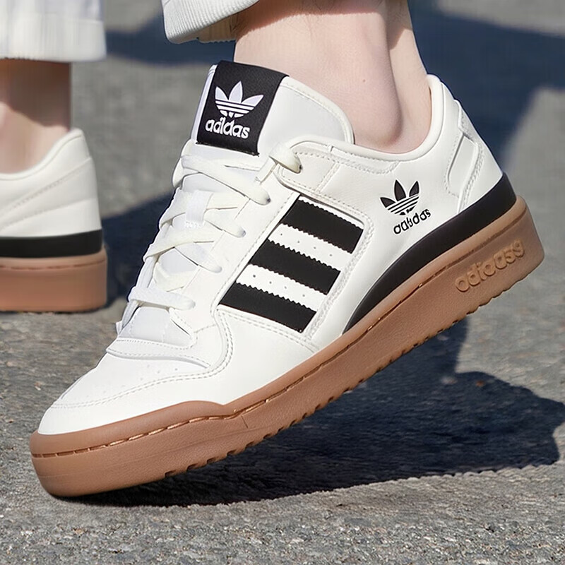 阿迪达斯（adidas）官方三叶草 男鞋女鞋 FORUM LOW运动休闲低帮时尚复古板鞋小白鞋 JQ0209 橡胶底/情侣款 41