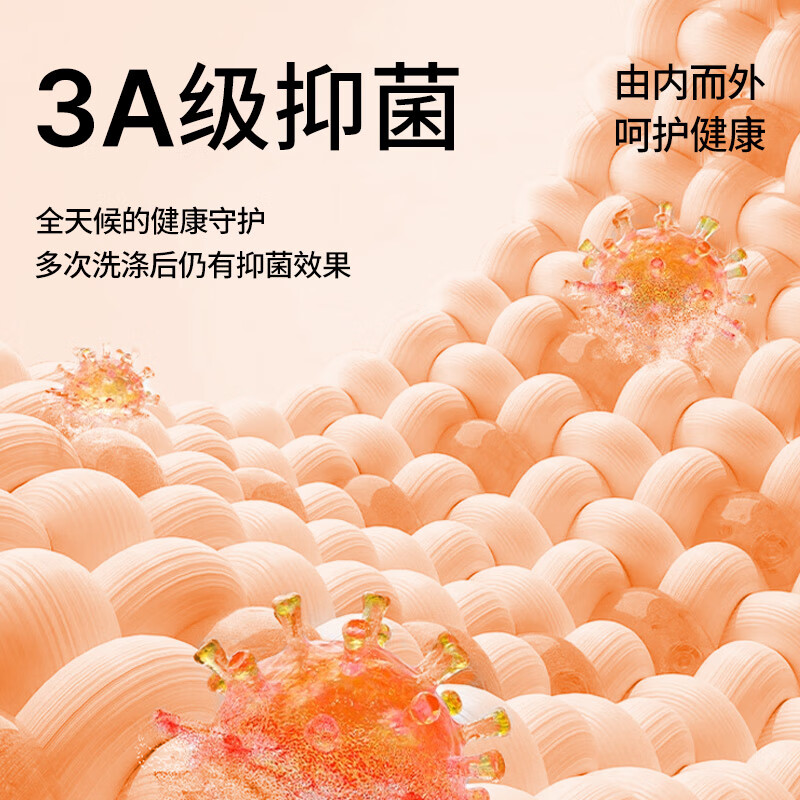 舒雅(Schiesser)男女款圆领3A抗菌长袖长裤保暖内衣套装E5/23887W 男款E5/23887W黑色 2XL