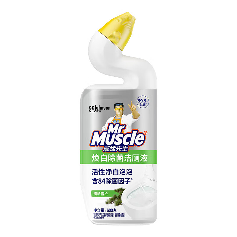威猛先生（Mr Muscle）威猛先生厕所马桶洁厕剂焕白除菌含84精华官方正品洁厕灵洁厕液 清新雪松 600g