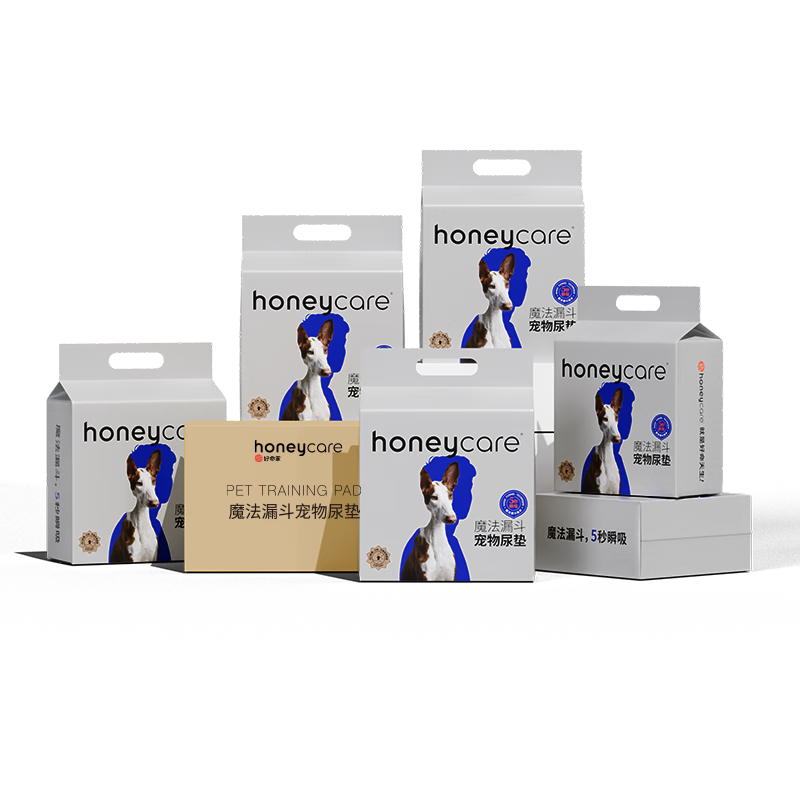 HONEYCARE好命家 好命天生寵物尿墊狗狗尿片魔法漏斗除味狗尿布M碼*6包整箱