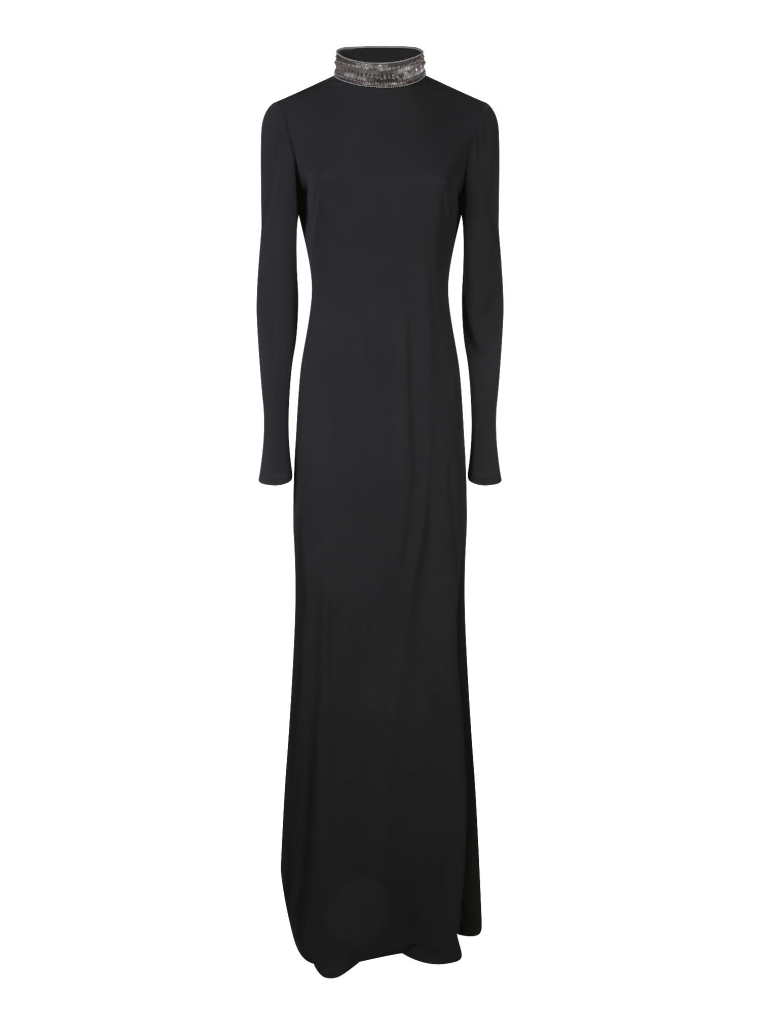 alberta ferretti 优雅黑色女装连衣裙透明薄纱 黑色 42