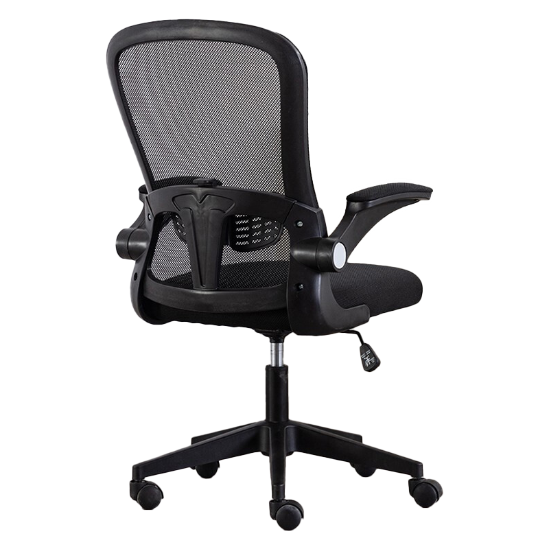 工来工往电脑椅电竞椅办公椅主播椅人体工学椅学习椅椅子靠背座椅转椅宿舍椅子升降椅 黑色不带头枕